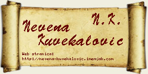 Nevena Kuvekalović vizit kartica